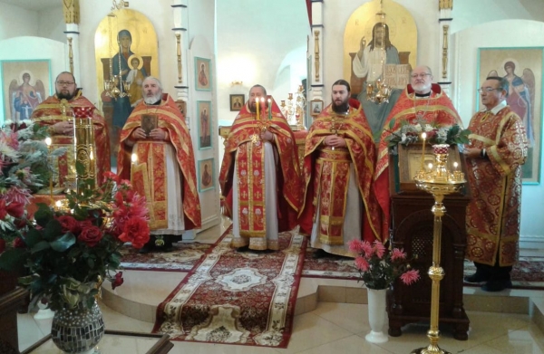 Духовенство Старожиловского благочиния совершило соборное богослужение в Воскресенском храме Панинской слободы